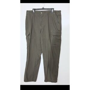 Guide Gear Pants Mens 38x29 Brown Flannel Lined Cargo Pockets Zip Up Pre-owned